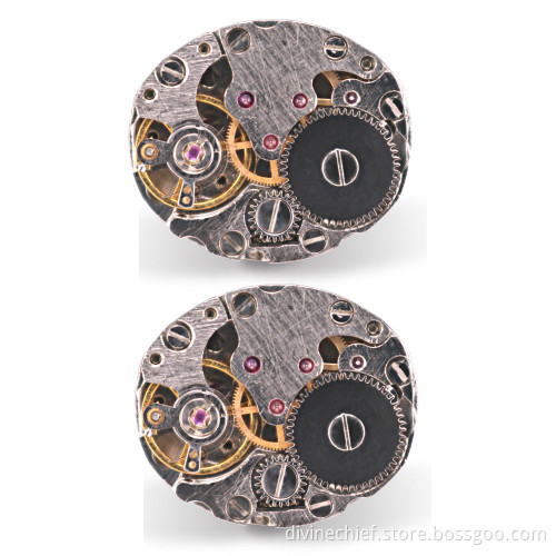 316L Stainless Steel Movement Cufflinks , Wholesale Custom Men Watch Movement Cufflinks
